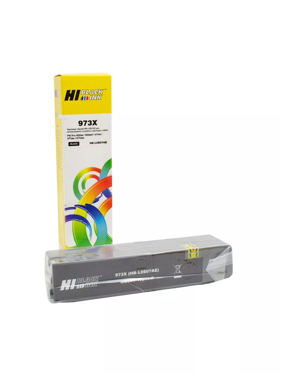 Картридж Hi-Black (L0S07AE) для HP PW Pro477dw/452dw 973X, BK