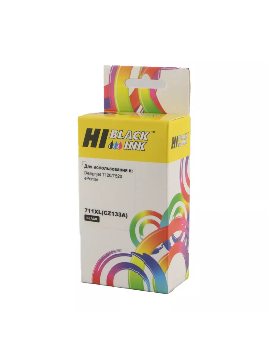 Картридж Hi-Black (HB-CZ133A) для HP DJ T120/T520, №711XL, 73 мл., Bk
