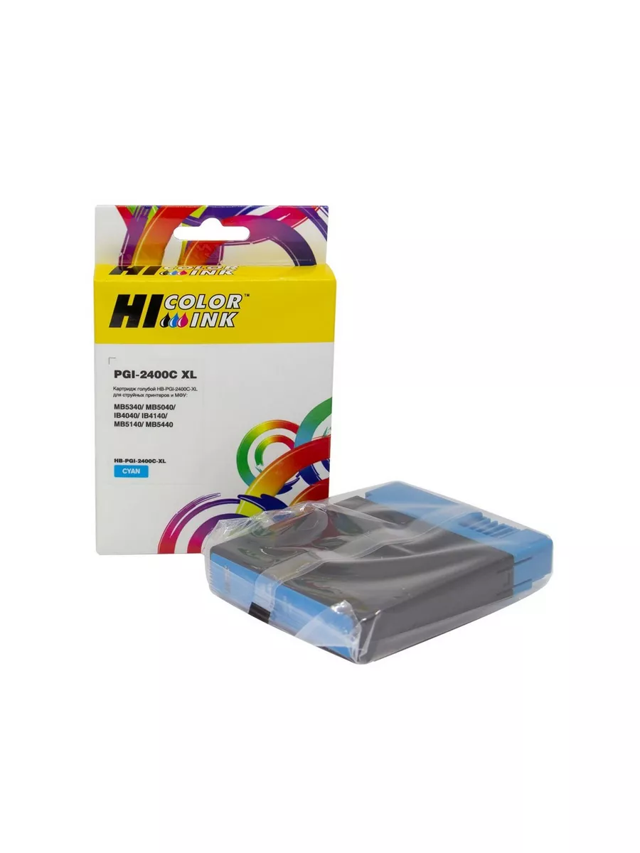 Картридж Hi-Black (PGI-2400XLC) для Canon MAXIFY iB4040/ МВ5040/ МВ5340, Cyan