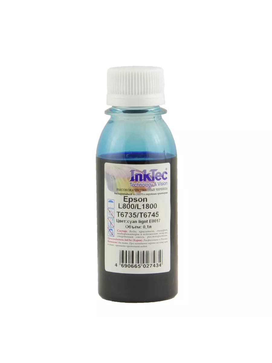 Чернила InkTec (E0017) для Epson L800/L1800 (T6735/ T6745), CL, 0,1 л.