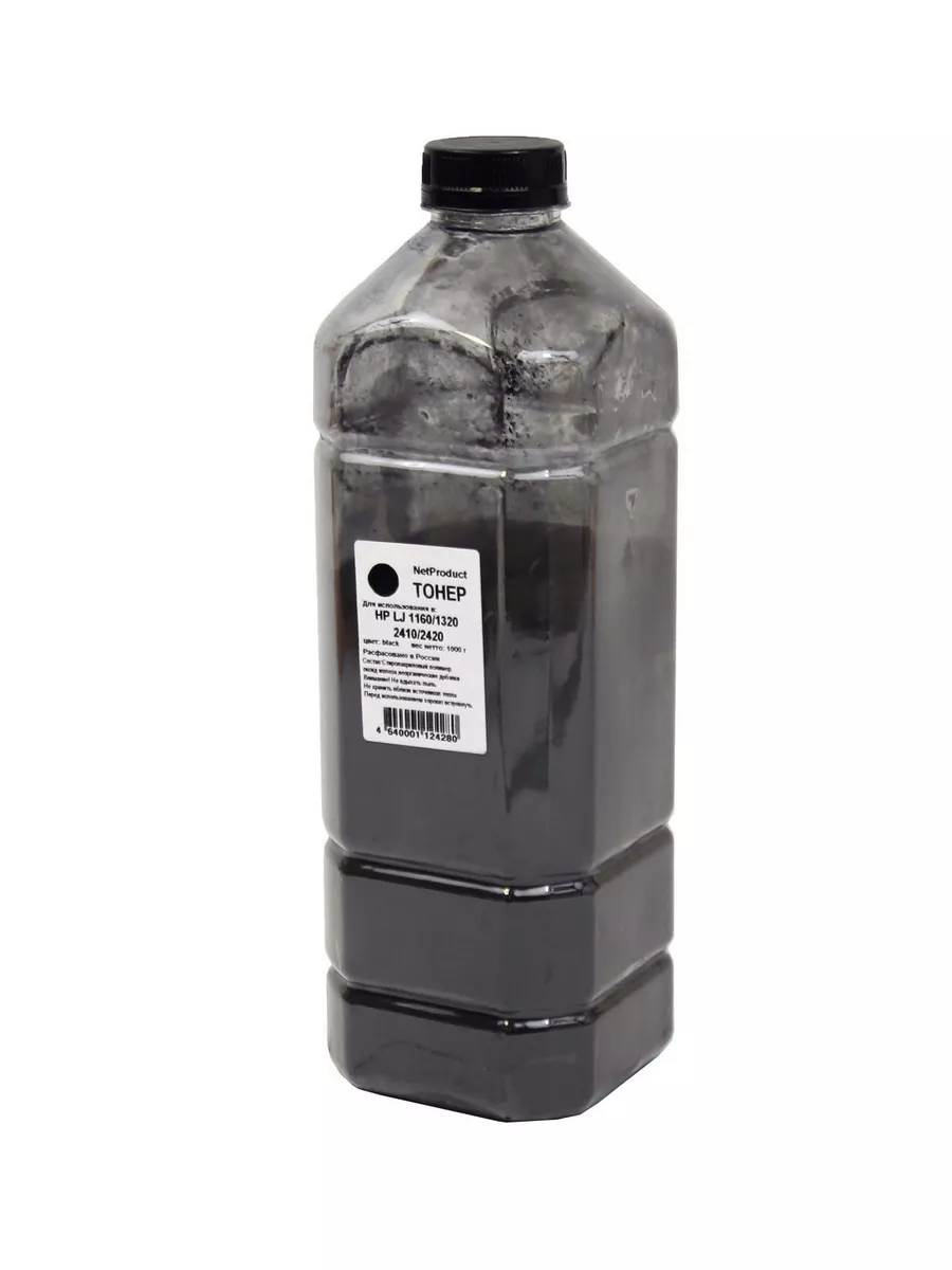 Тонер NetProduct для HP LJ 1160/1320/2410/2420, Bk, 1 кг, канистра