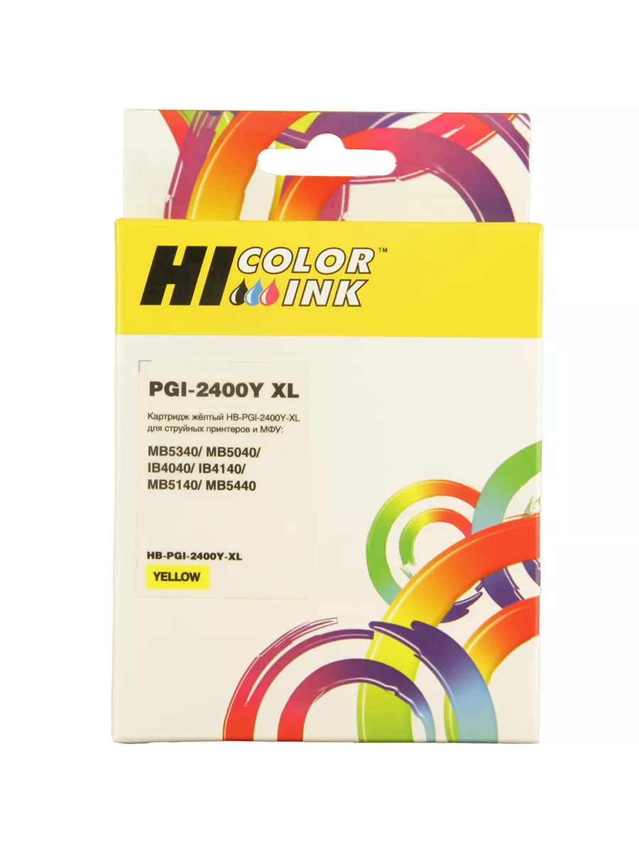 Картридж Hi-Black (PGI-2400XLY) для Canon MAXIFY iB4040/ МВ5040/ МВ5340, Yellow