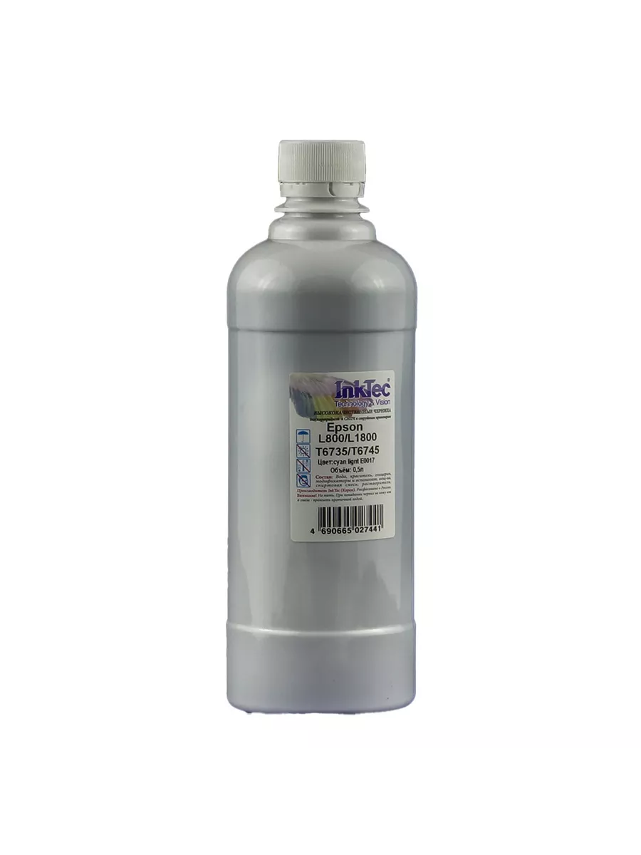 Чернила InkTec (E0017) для Epson L800/L1800 (T6735/ T6745), CL, 0,5 л.