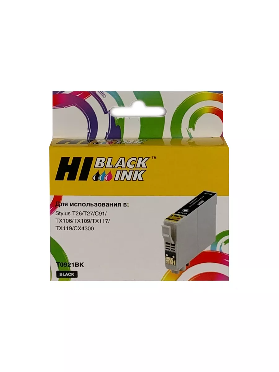 Картридж Hi-Black (HB-T0921) для Epson Stylus C91/CX4300/T26/TX106/109, Bk