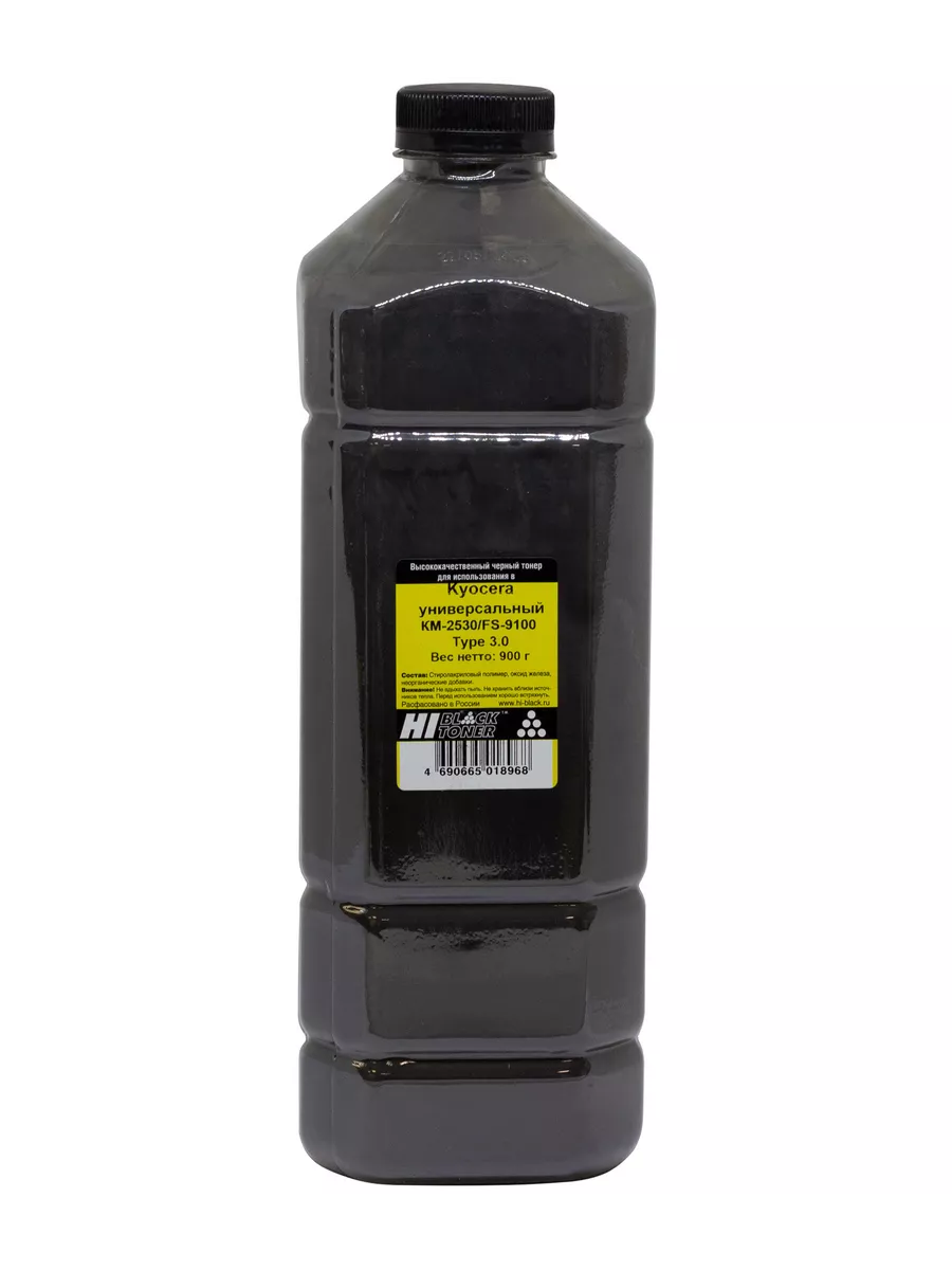 Тонер Hi-Black Универсальный для Kyocera KM-2530/FS-9100, Тип 3.0, Bk, 900г, канистра