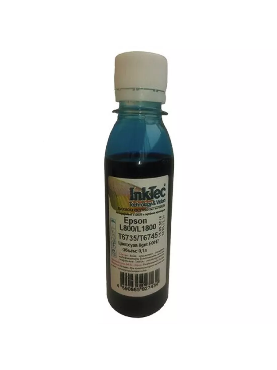 Чернила InkTec (E0017) для Epson L800/L1800 (T6736/ T6746), ML, 0,1 л.