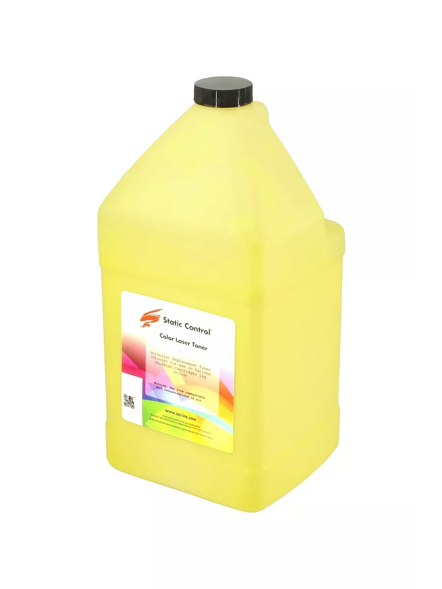 Тонер Static Control Универсальный для HP CLJ CP1515/ Canon MF-8330, Y, 1 кг, флакон