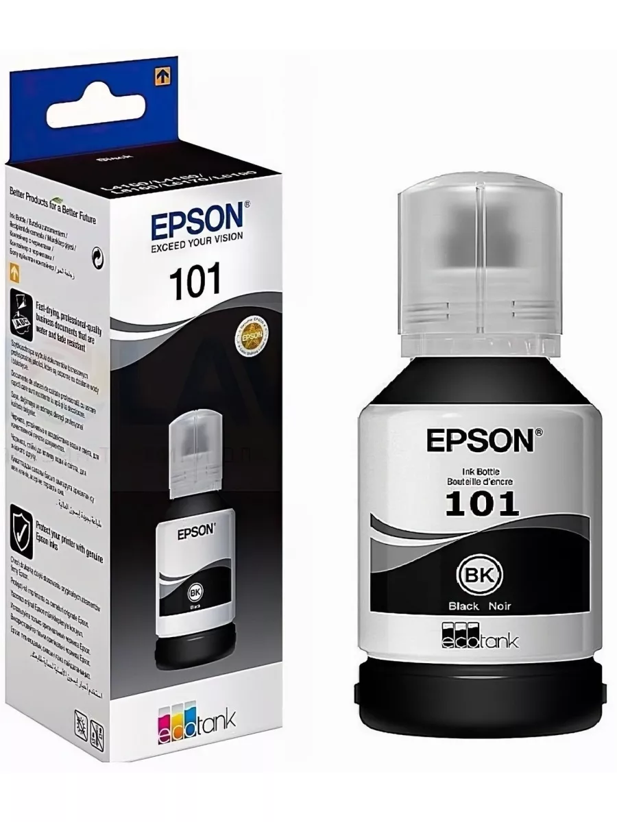 Чернила Epson EcoTank L4150/4160/L6160/L6170/L6190, 127мл (О) чёрные C13T03V14A