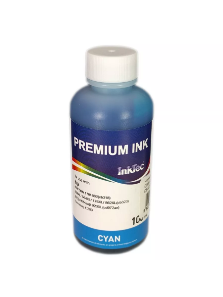 Чернила InkTec (H7064) для HP CB318/ CB323 (№178), C, 0,1 л.