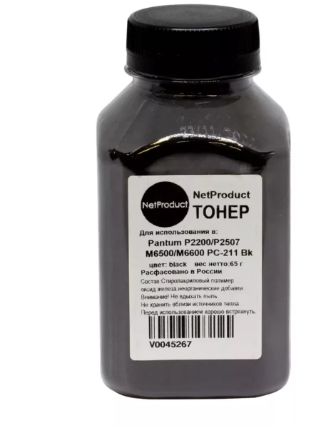 Tонер NetProduct для Pantum P2200/P2507/M6500/M6600 PC-211 Bk, 65 г, банка