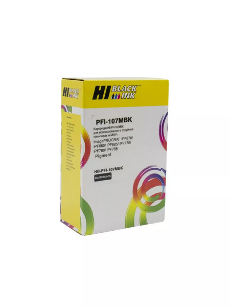 Картридж Hi-Black (PFI-107MBK) для Canon iPF680/685/780/785, MBK