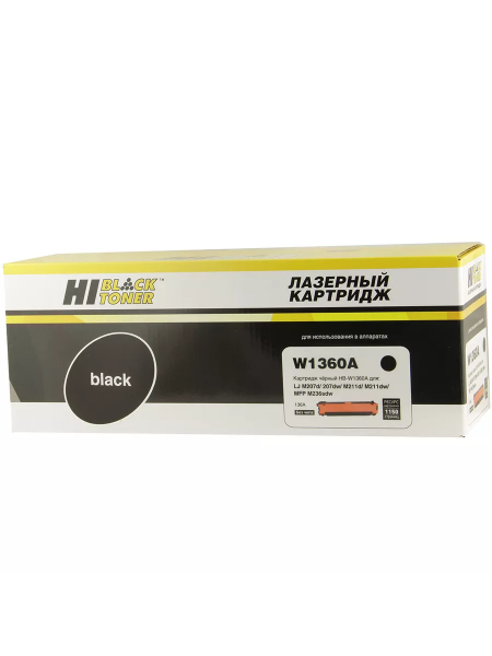 Картридж Hi-Black (HB-W1360A) для HP LaserJet M211/MFP M236, 1,15K (без чипа)