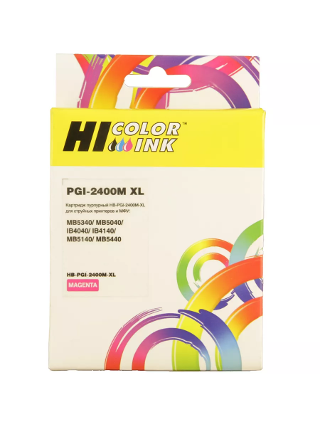 Картридж Hi-Black (PGI-2400XLM) для Canon MAXIFY iB4040/ МВ5040/ МВ5340, Magenta