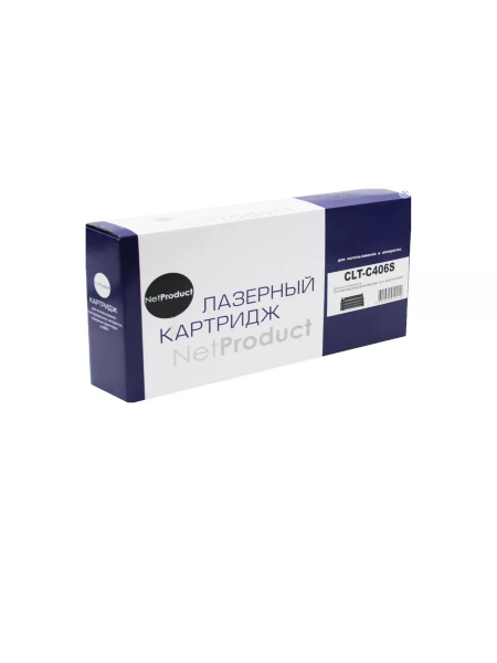 Тонер-картридж NetProduct (N-CLT-C406S) для Samsung CLP-360/365/368/CLX-3300/3305, C, 1K