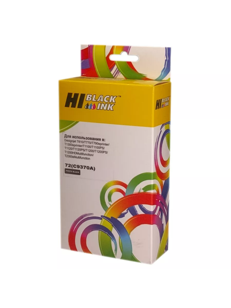 Картридж Hi-Black (HB-C9370A) №72 для HP DesignJet T610/1000/1100/1120/1200/1300/2300, Bk
