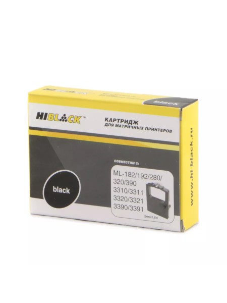 Картридж Hi-Black для Oki Microline 182/320/192/193/321/390/3310/3311/3320, Bk, б/шва,1,6м